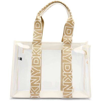 DKNY Shopperka + saszetka biały OS DKNY Shopperka + saszetka biały OS