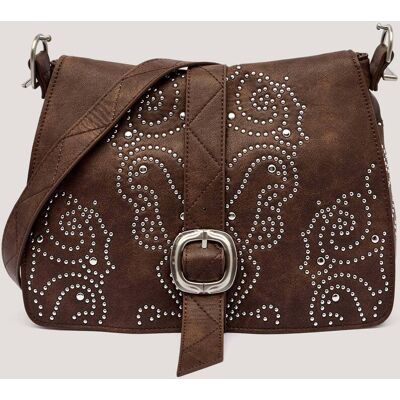 Desigual Listonoszka Poker Face Posadas Mini 2.0 brązowy OS Desigual Listonoszka Poker Face Posadas Mini 2.0 brązowy OS