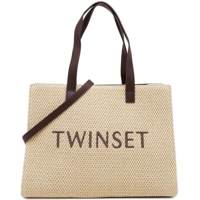 TWINSET Shopperka beżowy OS TWINSET Shopperka beżowy OS