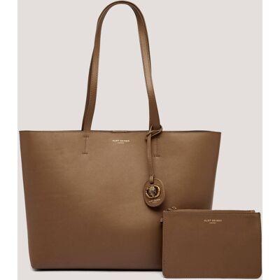 Kurt Geiger Skórzana shopperka + saszetka CHELSEA brązowy OS Kurt Geiger Skórzana shopperka + saszetka CHELSEA brązowy OS