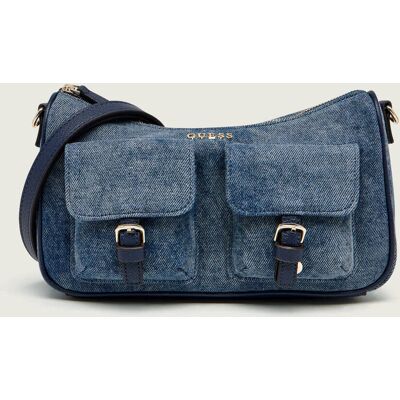 Guess Jeansowa torebka na ramię KASSIE niebieski OS Guess Jeansowa torebka na ramię KASSIE niebieski OS