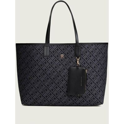 Tommy Hilfiger Shopperka + saszetka ICON czarny OS Tommy Hilfiger Shopperka + saszetka ICON czarny OS
