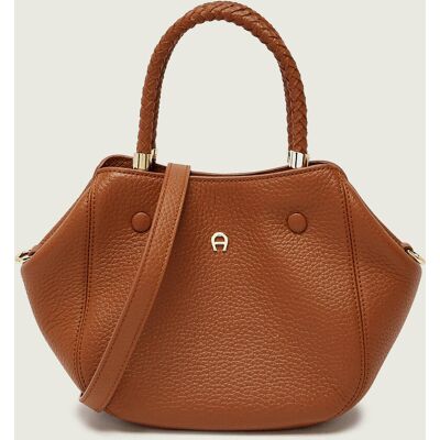 Aigner Skórzany kuferek Carré Soft brązowy OS Aigner Skórzany kuferek Carré Soft brązowy OS