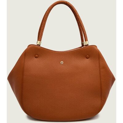 Aigner Skórzana shopperka CARRÉ SOFT koniakowy OS Aigner Skórzana shopperka CARRÉ SOFT koniakowy OS