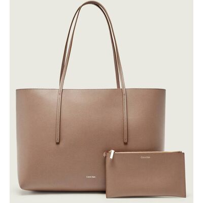 Calvin Klein Shopperka + saszetka beżowy OS Calvin Klein Shopperka + saszetka beżowy OS