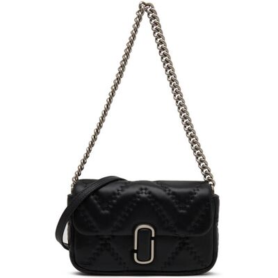 Jacobs Skórzana torebka na ramię The Quilted Leather J Marc Mini czarny OS Jacobs Skórzana torebka na ramię The Quilted Leather J Marc Mini czarny OS