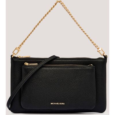Michael Kors Skórzana kopertówka Jet Set czarny OS Michael Kors Skórzana kopertówka Jet Set czarny OS
