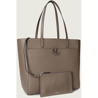 Polo Ralph Lauren LAUREN RALPH LAUREN Skórzana shopperka + saszetka Cameryn szary OS Polo Ralph Lauren LAUREN RALPH LAUREN Skórzana shopperka + saszetka Cameryn szary OS