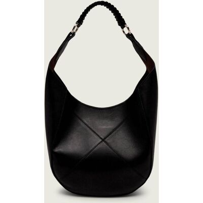 Guess Skórzane hobo + saszetka PAULINE czarny OS Guess Skórzane hobo + saszetka PAULINE czarny OS