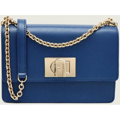 Furla Skórzana torebka na ramię Furla 1927 MINI granatowy OS Furla Skórzana torebka na ramię Furla 1927 MINI granatowy OS