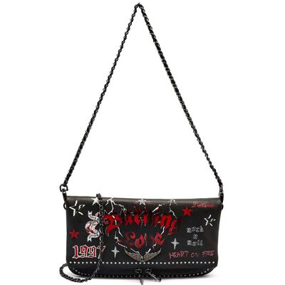 Zadig&Voltaire; Skórzana kopertówka ROCK czarny OS Zadig&Voltaire; Skórzana kopertówka ROCK czarny OS