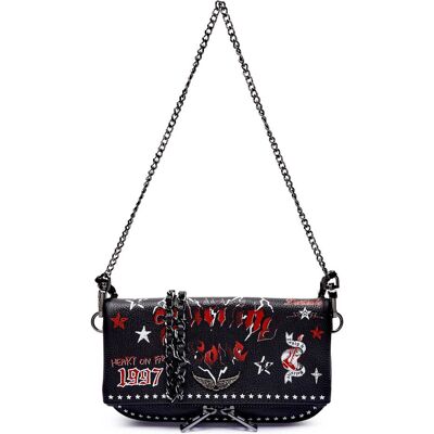 Zadig&Voltaire; Skórzana kopertówka ROCK NANO czarny OS Zadig&Voltaire; Skórzana kopertówka ROCK NANO czarny OS