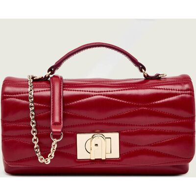 Furla Skórzana torebka na ramię FURLA 1927 malinowy OS Furla Skórzana torebka na ramię FURLA 1927 malinowy OS