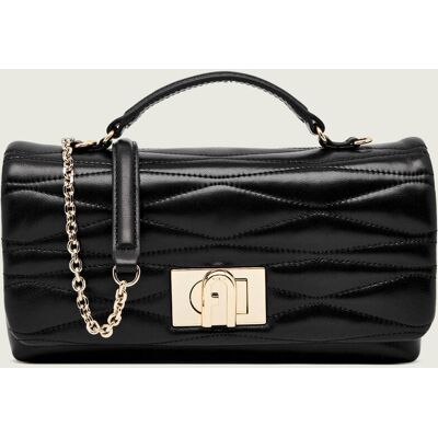 Furla Skórzana torebka na ramię FURLA 1927 czarny OS Furla Skórzana torebka na ramię FURLA 1927 czarny OS