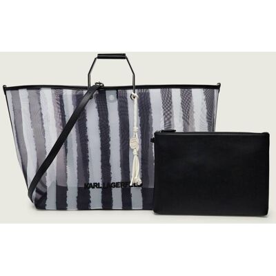 Karl Lagerfeld Torba plażowa + saszetka Ikon czarny OS Karl Lagerfeld Torba plażowa + saszetka Ikon czarny OS