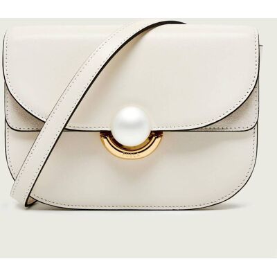 Furla Skórzana listonoszka/kopertówka FURLA SFERA MINI ecru OS Furla Skórzana listonoszka/kopertówka FURLA SFERA MINI ecru OS