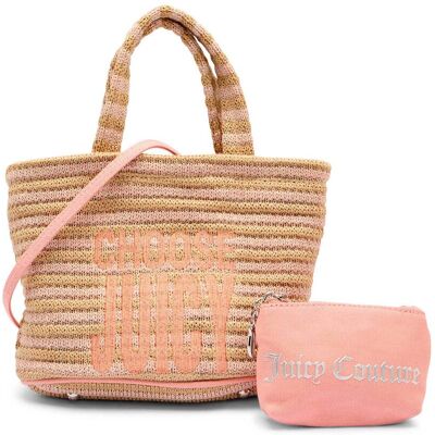 Juicy Couture Torebka na ramię + saszetka Nora Straw S. beżowy OS Juicy Couture Torebka na ramię + saszetka Nora Straw S. beżowy OS