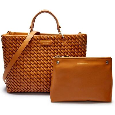 Giorgio Armani Emporio Armani Shopperka + saszetka brązowy OS Giorgio Armani Emporio Armani Shopperka + saszetka brązowy OS