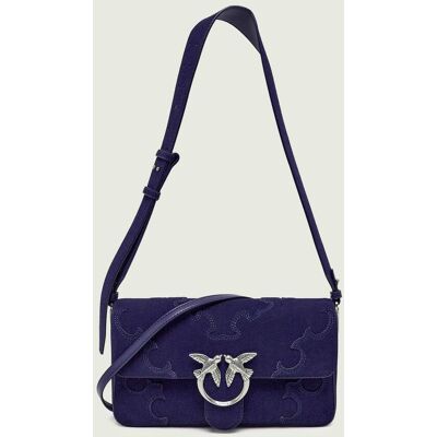 Pinko Torebka na ramię Love One Slouchy Classic zamsz fioletowy OS Pinko Torebka na ramię Love One Slouchy Classic zamsz fioletowy OS