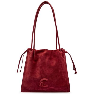 Coccinelle Torebka na ramię torebka na ramię DULSE SUEDE zamsz bordowy OS Coccinelle Torebka na ramię torebka na ramię DULSE SUEDE zamsz bordowy OS