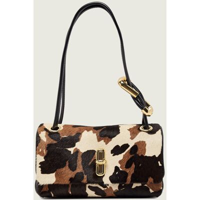 Marc Jacobs Skórzana torebka na ramię The Cow Haircalf Mini Dual Shoulder Bag brązowy OS Marc Jacobs Skórzana torebka na ramię The Cow Haircalf Mini Dual Shoulder Bag brązowy OS