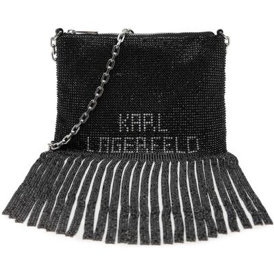 Karl Lagerfeld Torebka wieczorowa k/evening waterfall czarny OS Karl Lagerfeld Torebka wieczorowa k/evening waterfall czarny OS