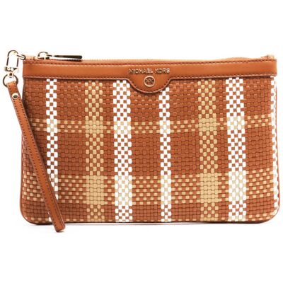 Michael Kors Skórzana kopertówka Jet Set Charm brązowy OS Michael Kors Skórzana kopertówka Jet Set Charm brązowy OS
