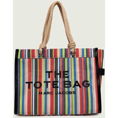 Marc Jacobs Torba plażowa The Stripe Mesh Large Tote Bag z dodatkiem skóry multikolor OS Marc Jacobs Torba plażowa The Stripe Mesh Large Tote Bag z dodatkiem skóry multikolor OS