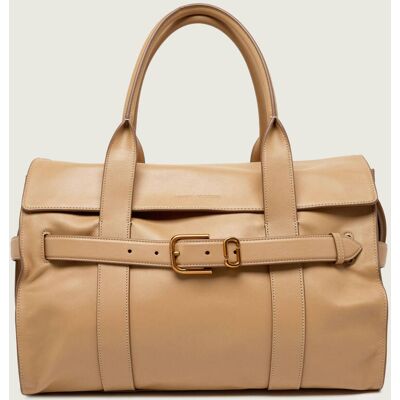 Marc Jacobs Skórzana shopperka The Dakota Tote beżowy OS Marc Jacobs Skórzana shopperka The Dakota Tote beżowy OS