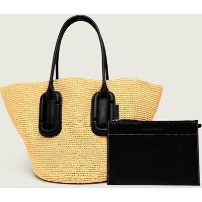 Marc Jacobs Shopperka + saszetka Babe Tote In Wowen z dodatkiem skóry beżowy OS Marc Jacobs Shopperka + saszetka Babe Tote In Wowen z dodatkiem skóry beżowy OS