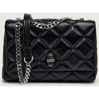 Marc Jacobs Skórzana torebka na ramię THE SLIM DUAL CHAIN SHOULDER czarny OS Marc Jacobs Skórzana torebka na ramię THE SLIM DUAL CHAIN SHOULDER czarny OS