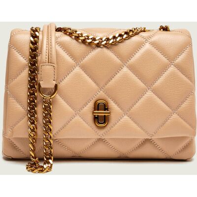 Marc Jacobs Skórzana torebka na ramię THE SLIM DUAL CHAIN SHOULDER beżowy OS Marc Jacobs Skórzana torebka na ramię THE SLIM DUAL CHAIN SHOULDER beżowy OS