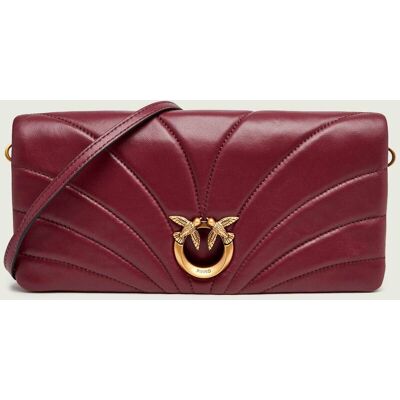 Pinko Skórzana listonoszka/kopertówka Click Horizontal Classic bordowy OS Pinko Skórzana listonoszka/kopertówka Click Horizontal Classic bordowy OS