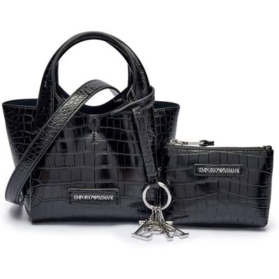 Giorgio Armani Emporio Armani Kuferek + saszetka czarny OS Giorgio Armani Emporio Armani Kuferek + saszetka czarny OS