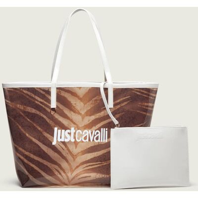 Just Cavalli Shopperka + saszetka brązowy OS Just Cavalli Shopperka + saszetka brązowy OS