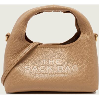 Marc Jacobs Skórzana torebka na ramię + saszetka The Micro Crossbody Sack Bag beżowy OS Marc Jacobs Skórzana torebka na ramię + saszetka The Micro Crossbody Sack Bag beżowy OS