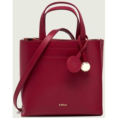 Furla Skórzana torebka na ramię Furla Divide It bordowy OS Furla Skórzana torebka na ramię Furla Divide It bordowy OS