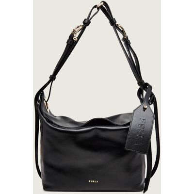 Furla Skórzana torebka na ramię Furla Ginevra M czarny OS Furla Skórzana torebka na ramię Furla Ginevra M czarny OS