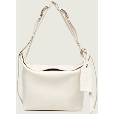 Furla Skórzana torebka na ramię Furla Ginevra M ecru OS Furla Skórzana torebka na ramię Furla Ginevra M ecru OS