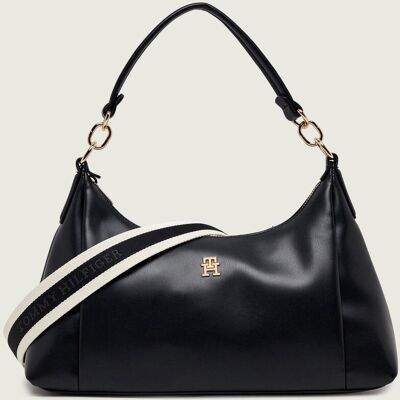 Tommy Hilfiger Torebka na ramię TH ESSENTIAL czarny OS Tommy Hilfiger Torebka na ramię TH ESSENTIAL czarny OS
