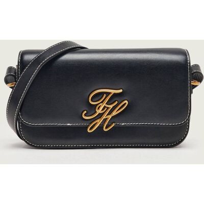 Tommy Hilfiger Skórzana torebka na ramię czarny OS Tommy Hilfiger Skórzana torebka na ramię czarny OS