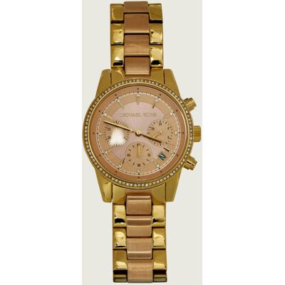Michael Kors Zegarek Ritz Chrono MK6475 złoty OS Michael Kors Zegarek Ritz Chrono MK6475 złoty OS
