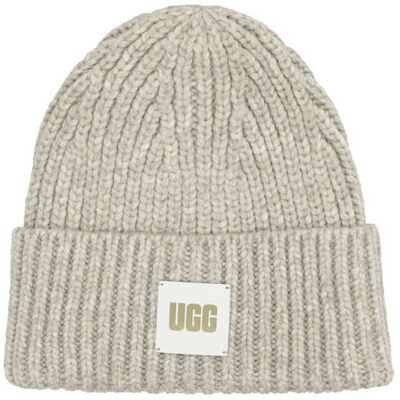 UGG Czapka z dodatkiem wełny szary OS UGG Czapka z dodatkiem wełny szary OS