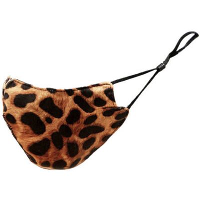 Desigual Dwustronna maska LEOPARD brązowy OS Desigual Dwustronna maska LEOPARD brązowy OS
