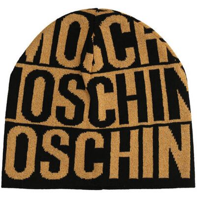 Moschino Czapka z dodatkiem wełny musztardowy OS Moschino Czapka z dodatkiem wełny musztardowy OS