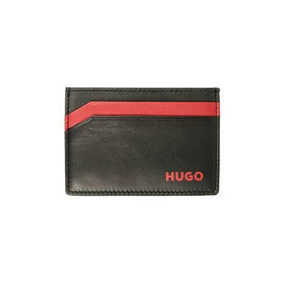 HUGO Skórzane etui na karty Subway_S card czarny OS HUGO Skórzane etui na karty Subway_S card czarny OS