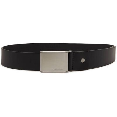Calvin Klein Skórzany pasek ADJ BEVELED PLAQUE 35MM czarny 85 Calvin Klein Skórzany pasek ADJ BEVELED PLAQUE 35MM czarny 85