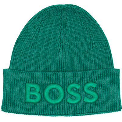 Boss ORANGE Czapka Afox z dodatkiem wełny morski OS Boss ORANGE Czapka Afox z dodatkiem wełny morski OS