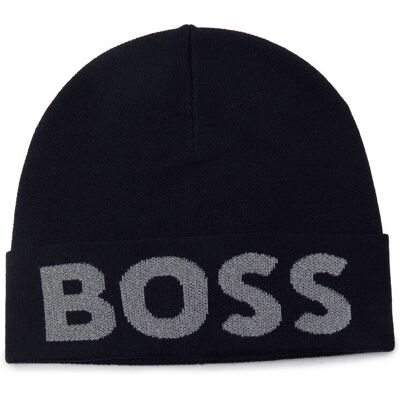 Boss ORANGE Czapka Kallivan z dodatkiem wełny granatowy OS Boss ORANGE Czapka Kallivan z dodatkiem wełny granatowy OS
