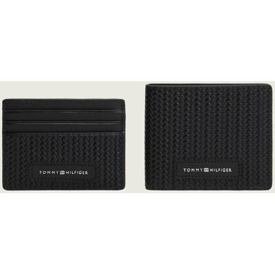 Tommy Hilfiger Skórzany portfel + etui na karty czarny OS Tommy Hilfiger Skórzany portfel + etui na karty czarny OS